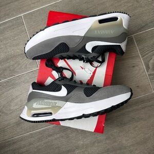 Nike Air Max Sneakers in Black, Gray, and White